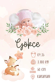 Kız Bebek İlk An Tablosu Model No:1 - Hediye Teslim