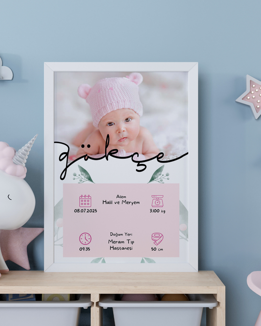 Kız Bebek İlk An Tablosu Model No:5