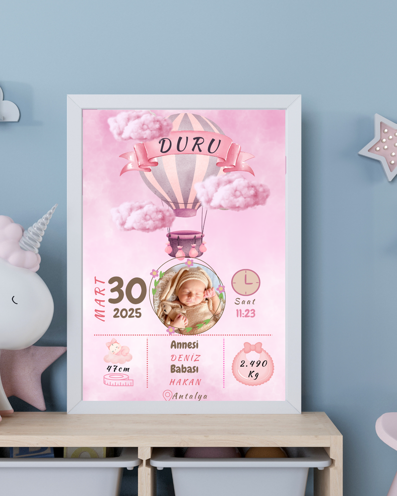 Kız Bebek İlk An Tablosu Model No:7