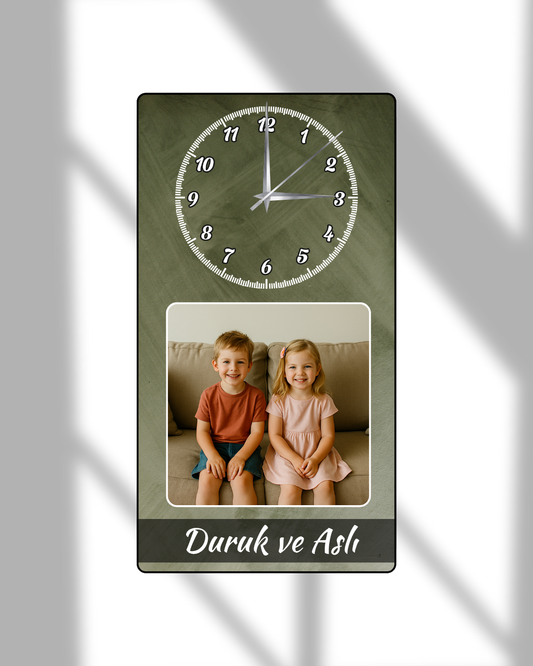 Baskılı Dikey Saat Model  28