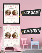 Kız İkiz Bebek İlk An Tablosu Model No:2 - Hediye Teslim