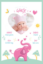 Kız Bebek İlk An Tablosu Model No:4 - Hediye Teslim