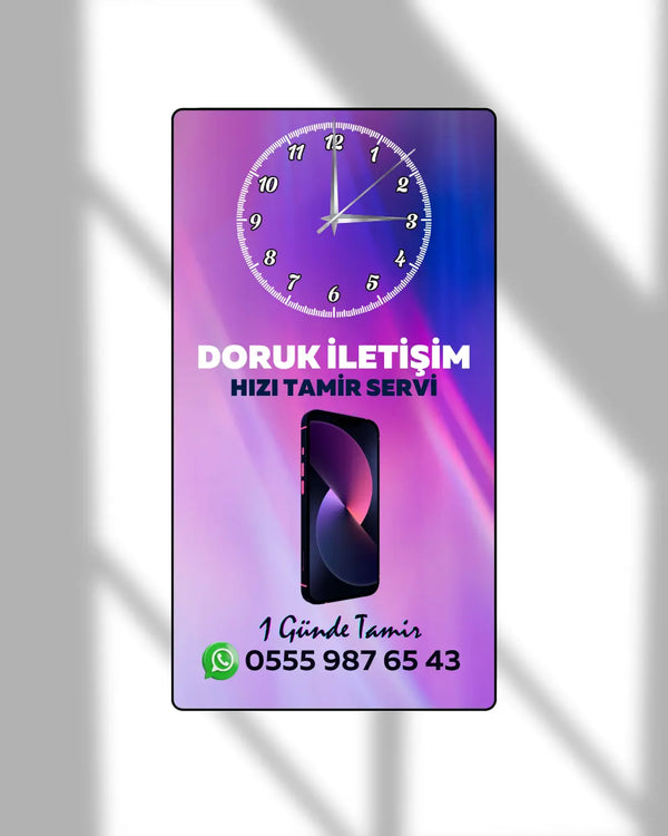 Baskılı Dikey Saat Model  58 - Hediye Teslim