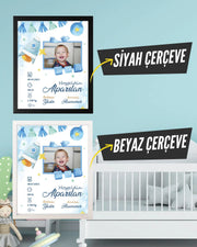 Erkek Bebek İlk An Tablosu Model No:5 - Hediye Teslim