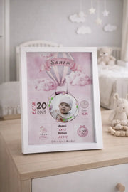 Kız Bebek İlk An Tablosu Model No:7 - Hediye Teslim