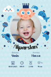 Erkek Bebek İlk An Tablosu Model No:2 - Hediye Teslim